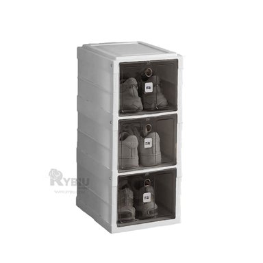 ZAPATERA RYBIU HO32421 BLANCO FUNCIONAL 3 NIVELES Y TAPA NEGRA + REGALO AGENDITA - 3