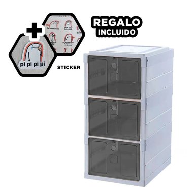 ZAPATERA RYBIU HO32421 BLANCO RETRACTIL SEGURA CON TAPA NEGRA + REGALO STICKERS