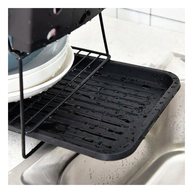 ORGANIZADOR DE PLATOS CON PUERTAS Y SISTEMA INTERIOR DE COLOR NEGRO Y+REGALO STICKER - 2