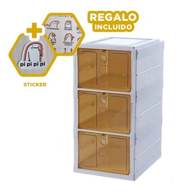 ZAPATERA RYBIU HO32422 BLANCO RETRACTIL SEGURA CON TAPA AMBAR + REGALO STICKERS