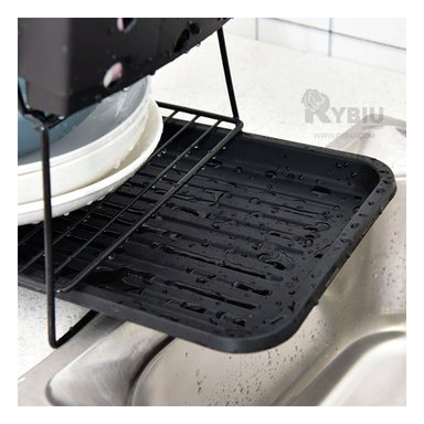 SET ESCURRIDOR RYBIU HO32426 NEGRO UTENSILIOS 2 NIVELES + REGALO STICKERS