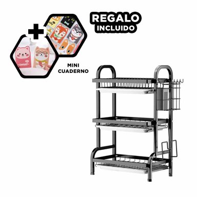 SET ESCURRIDOR RYBIU HO32423 NEGRO RESISTENTE + REGALO AGENDITA