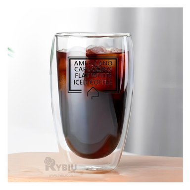 VASO ELEGANTE PARA HOGAR FRAPPUCINO 450ML RYBIU 557 +REGALO AGENDITA