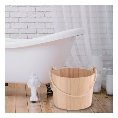 RECIPIENTE DE MADERA CON AGARRADERA DE CUERDA 20X18CM PARA CENTRO DE MESA Y+PAPEL REGALO - 5