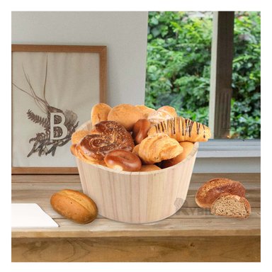 SET CUBETA RYBIU HO32317 MADERA CLARA FUNCIONAL 24X11 CM + PAPEL REGALO