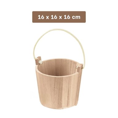 SET CUBETA RYBIU HO32319 MADERA CLARA FUNCIONAL 16X16 CM + PAPEL REGALO - 4