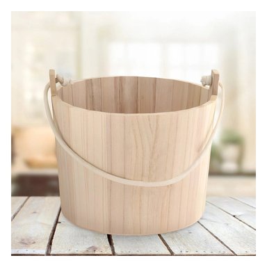 CUBETA RYBIU HO32319 MADERA CLARA ASA CUERDA 16X16 CM - 1