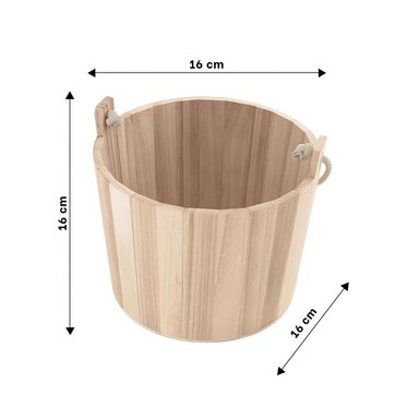 SET CUBETA RYBIU HO32319 MADERA CLARA DISENO RUSTICO + REGALO STICKERS - 4
