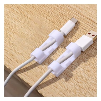 SUJETADORES PARA ORDEN DE CABLES CON SET COLOR BLANCO DE 16 PIEZAS Y+PAPEL REGALO - 3