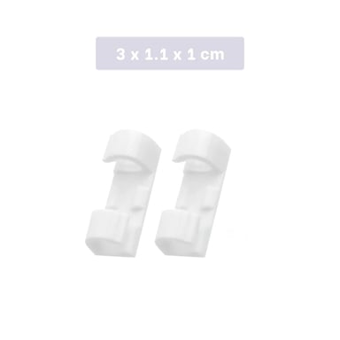 SUJETADORES PARA ORDEN DE CABLES CON SET COLOR BLANCO DE 16 PIEZAS Y+PAPEL REGALO - 4