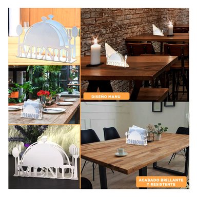 SET SERVILLETERO RYBIU CO32492 BLANCO PRACTICO COCINA + PAPEL REGALO