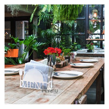 SERVILLETERO PRACTICO DE RESTAURANT BLANCO Y+REGALO STICKERS