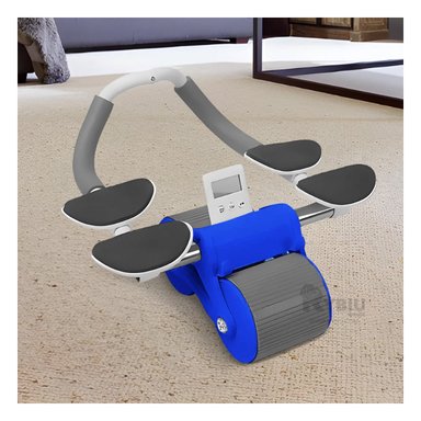 RUEDA ABDOMINAL RYBIU DE30174 2 EN 1 CON TABLERO ANALOGICO AZUL