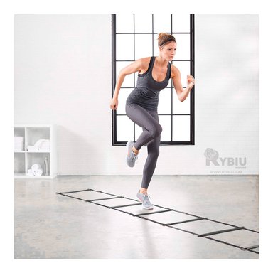 ESCALERA RYBIU DE30295 40CM CON PESO 12 PASOS NEGRO