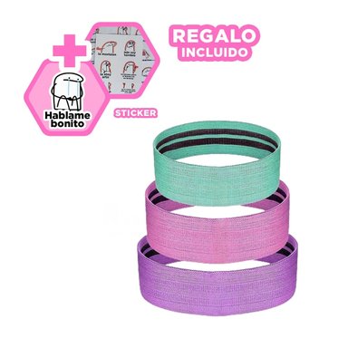BANDAS RYBIU DE30513 PIERNAS FITNESS MULTICOLOR + REGALO STICKERS