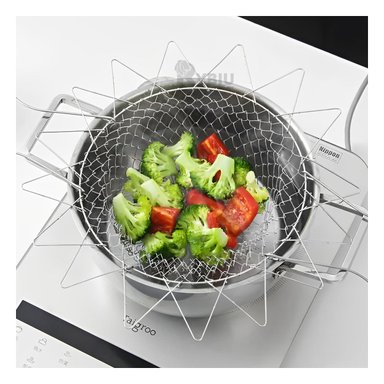 CANASTO FREIDOR RYBIU CO32484 PLATEADO CANASTA DORAR ALIMENTOS 23 CM + REGALO STICKERS