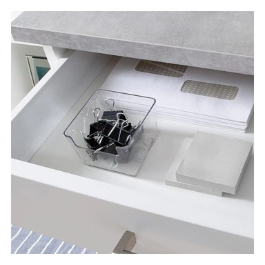 SET ORGANIZADOR ESCRITORIO RYBIU MOL2 TRANSPARENTE EFICAZ VERSATIL + REGALO STICKERS - 5