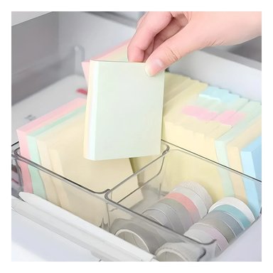 ORGANIZADOR ESCRITORIO RYBIU MOL2 TRANSPARENTE CUADRADO 9.6X9.6X6.2 CM