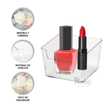 SET ORGANIZADOR ESCRITORIO RYBIU MOL2 TRANSPARENTE COMPACTO LIGERO + REGALO AGENDITA - 3