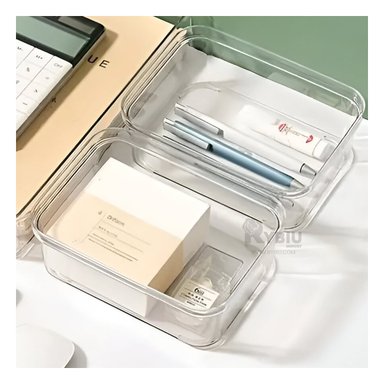 SET ORGANIZADOR ESCRITORIO RYBIU MOL1 TRANSPARENTE COMPACTO 18.5X13.5X6.5 CM + REGALO AGENDITA