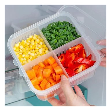 SET ESCURRIDOR RYBIU CO32439 TRANSPARENTE 4 SECCIONES BLANCO + PAPEL REGALO