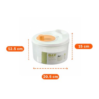ESCURRIDOR RYBIU CO32442 NARANJA BLANCO CENTRIGUGADOR GIRATORIO - 4