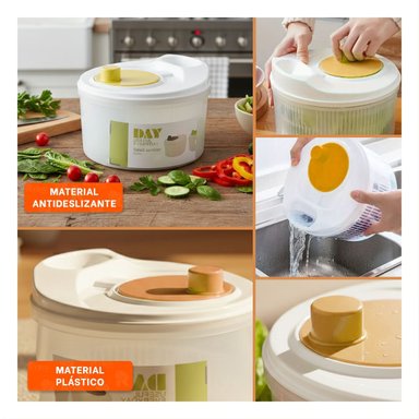 ESCURRIDOR RYBIU CO32442 NARANJA BLANCO CENTRIGUGADOR GIRATORIO - 5