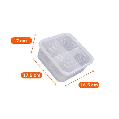 SET ESCURRIDOR RYBIU CO32439 TRANSPARENTE IDEAL FIDEOS BLANCO + REGALO STICKERS - 4