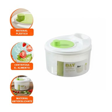 ESCURRIDOR RYBIU CO32440 VERDE BLANCO CENTRIGUGADOR GIRATORIO - 3