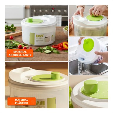 ESCURRIDOR RYBIU CO32440 VERDE BLANCO CENTRIGUGADOR GIRATORIO - 5