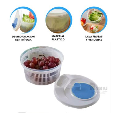 ESCURRIDOR RYBIU CO32441 AZUL BLANCO CENTRIGUGADOR GIRATORIO