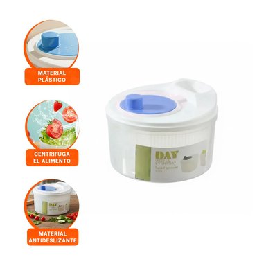 ESCURRIDOR RYBIU CO32441 AZUL BLANCO CENTRIGUGADOR GIRATORIO - 3