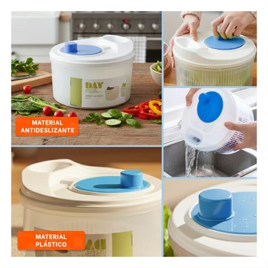 ESCURRIDOR RYBIU CO32441 AZUL BLANCO CENTRIGUGADOR GIRATORIO - 5
