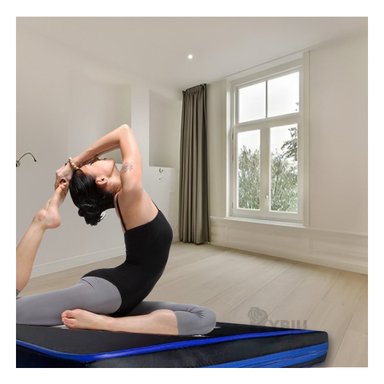 COLCHONETA RYBIU DE30536 FITNESS TALLA M NEGRA CON AZUL + REGALO AGENDITA