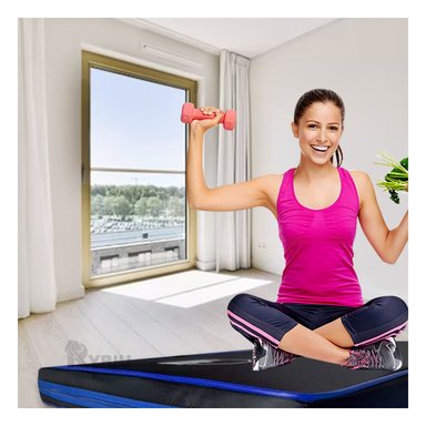 COLCHONETA RYBIU DE30536 PILATES NEGRA M CON AZUL + PAPEL REGALO