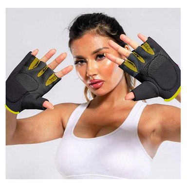 GUANTES RYBIU DE30574 DEPORTIVOS ESTANDAR AMARILLO