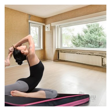 COLCHONETA RYBIU DE30538 1.2M NEGRA DEPORTE TALLA M CON ROSADO