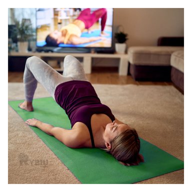 MAT RYBIU DE30625 8MM TRANSPORTABLE YOGA VERDE + REGALO STICKERS