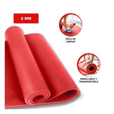 MAT RYBIU DE30623 8MM GOMA EVA YOGA ROJO