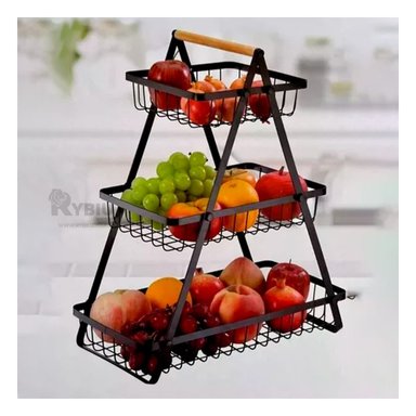 SET FRUTERO RYBIU CO30414 ACERO INOXIDABLE NEGRO COMPACTO 3 PARTES + REGALO STICKERS