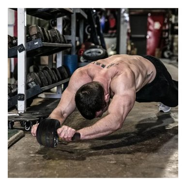 RUEDA ABDOMINAL RYBIU DE30654 REDONDA SIMPLE NEGRO