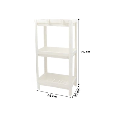ESTANTE RYBIU HO29699 BLANCO PRACTICO PLASTICO + REGALO STICKERS - 4