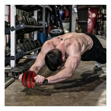 RUEDA ABDOMINAL RYBIU DE30655 REDONDA SIMPLE ROJO