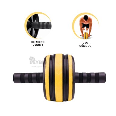 RUEDA RYBIU ACERO DEPORTE RESISITENTE AMARILLO + REGALO AGENDITA - 3