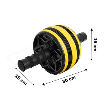 RUEDA ABDOMINAL RYBIU ACERO RESISTENTE Y LIVIANO AMARILLO - 4
