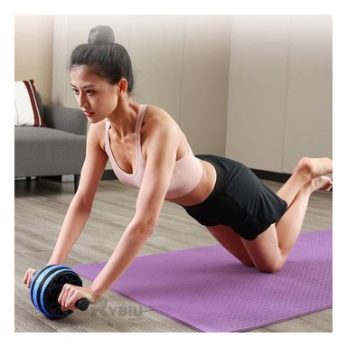 RUEDA ABDOMINAL RYBIU DE30653 RESISTENTE LIVIANO AZUL