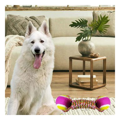 JUGUETE ALGODÓN PERROS MA29943 RYBIU RESISTENTE EN COLOR ROSADO +AGENDITA