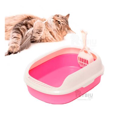 ARENERO GATO RYBIU MA30909 REMOVIBLE SIN TECHO TONO ROSADO + AGENDITA ALMACEN + POST-IT ADHESIVOS