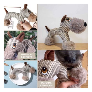 MUÑECO PERROS MA30070 RYBIU EN FORMA DE CABALLO PET EN COLOR BEIGE Y MARRON - 5