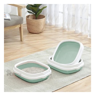 ARENERO GATO RYBIU MA30905 URINARIO ESTÉTICO BAÑO FELINOS COLOR VERDE